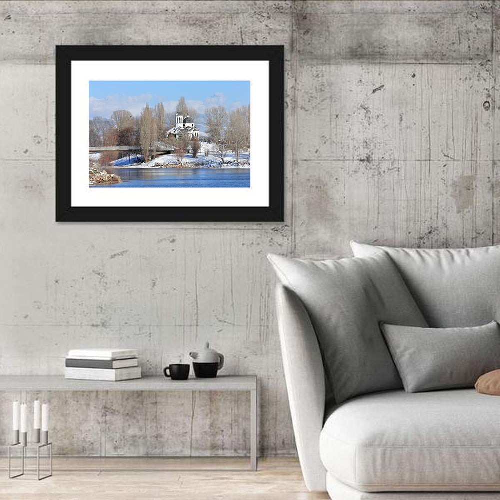 St Naum Ohridski Church by Lake Wall Art