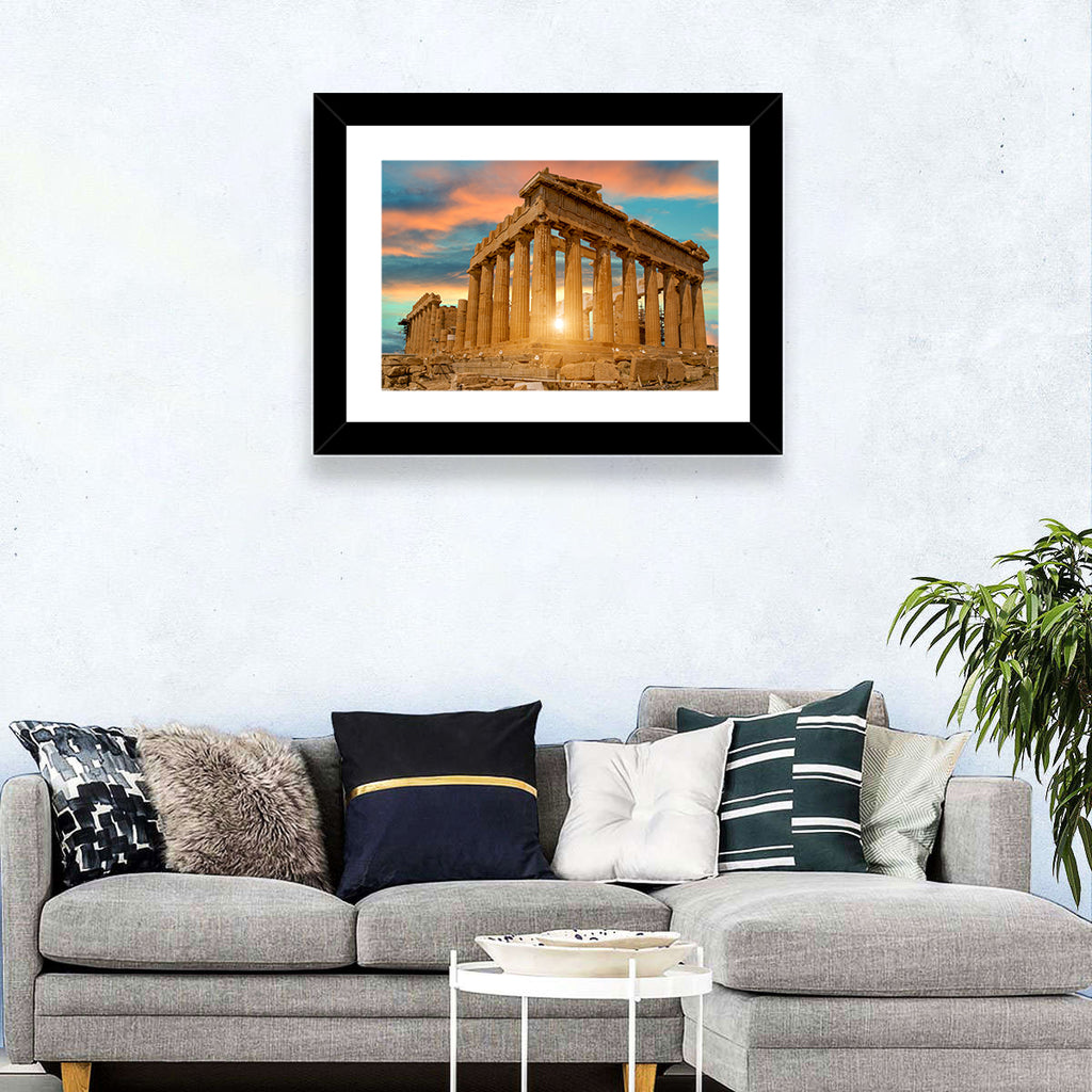 Parthenon at Sunset Wall Art