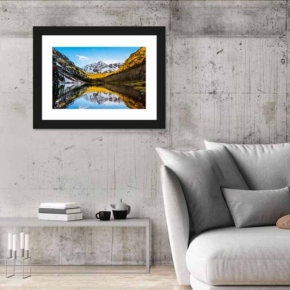 Maroon Bells Sunrise Reflection Wall Art