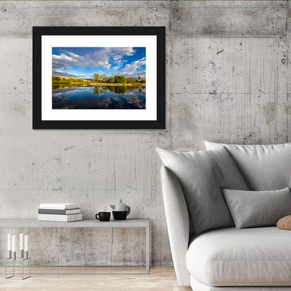Boise River Rainbow Reflection Wall Art