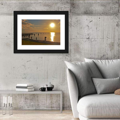 Lake Okeechobee Sunset Pier Wall Art