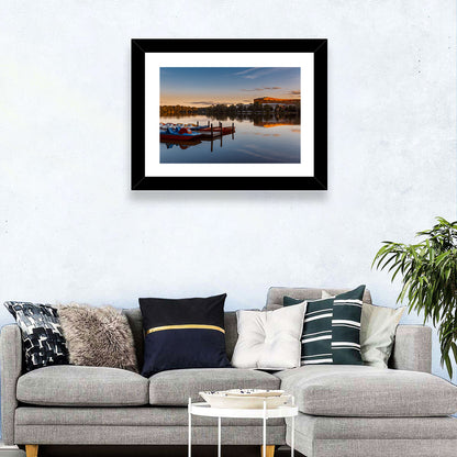Dutzendteich Lake at Golden Hour Wall Art