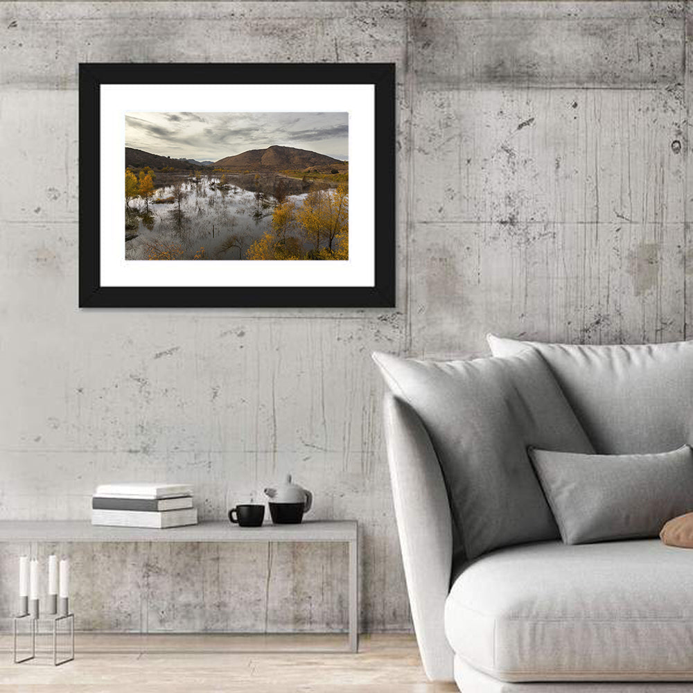 Lake Hodges Autumn Reflection Wall Art