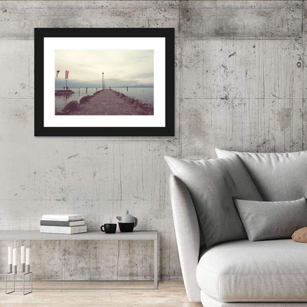 Stone Pier at Lake Garda Wall Art