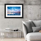 Cloudy Lake Pier at Dusk Wall Art