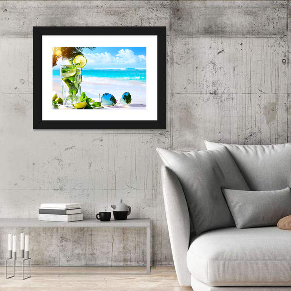 Mojito Beach Scene Wall Art