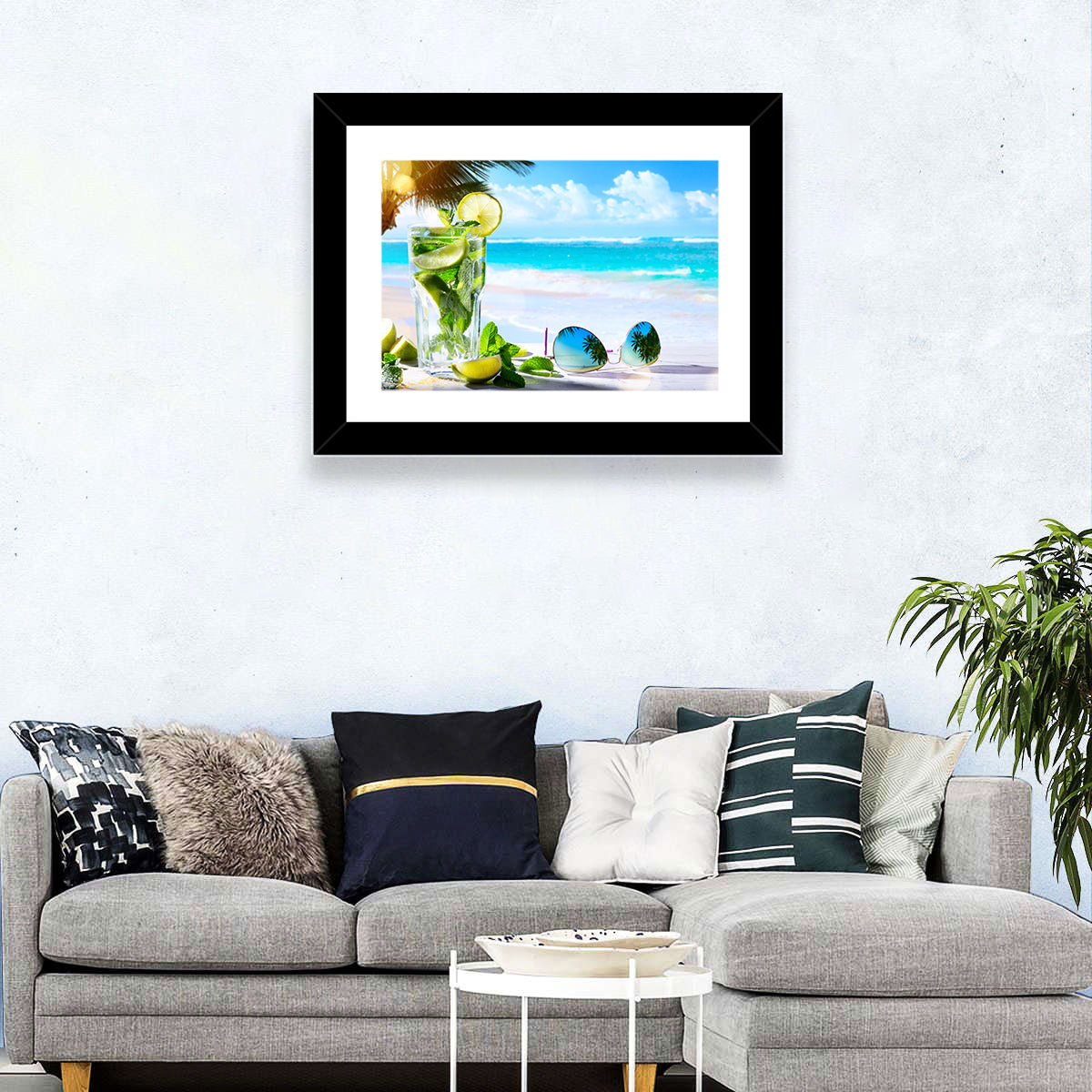 Mojito Beach Scene Wall Art