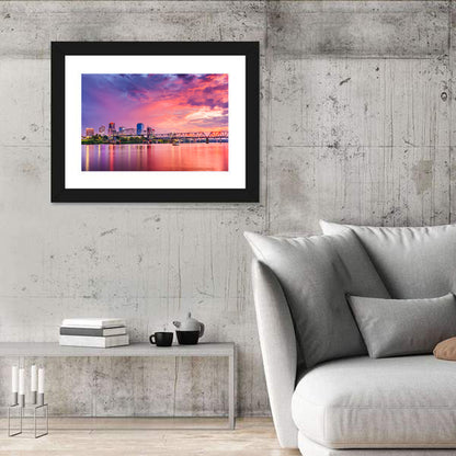 Little Rock Sunset Skyline Wall Art