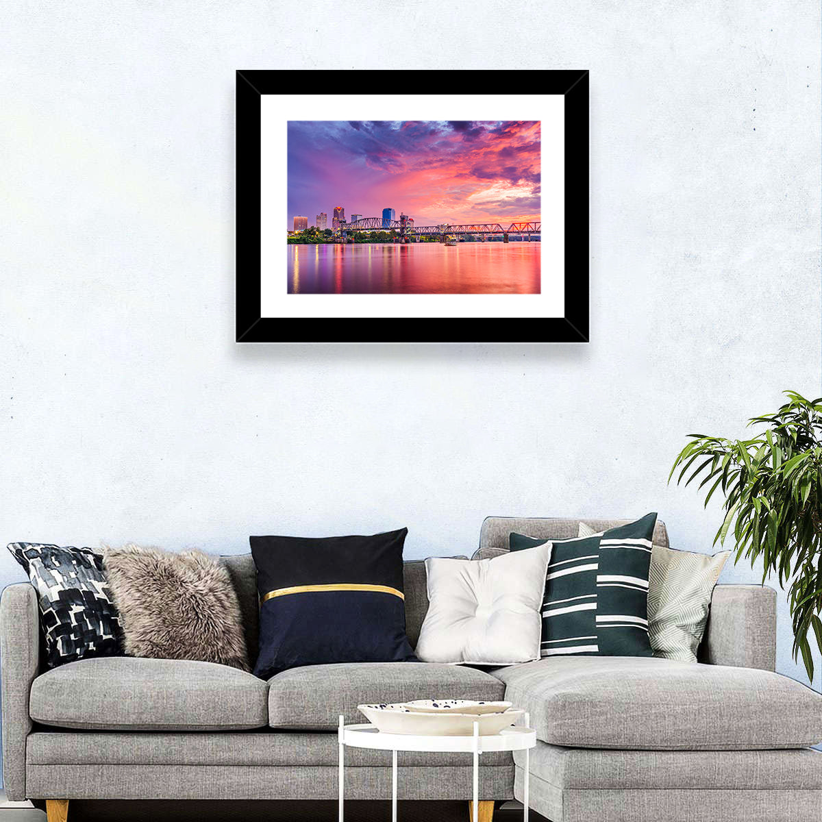Little Rock Sunset Skyline Wall Art