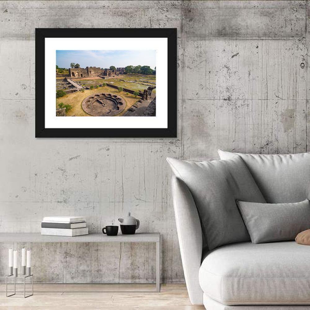 Bidar Fort Ruins Wall Art in a room, landscape