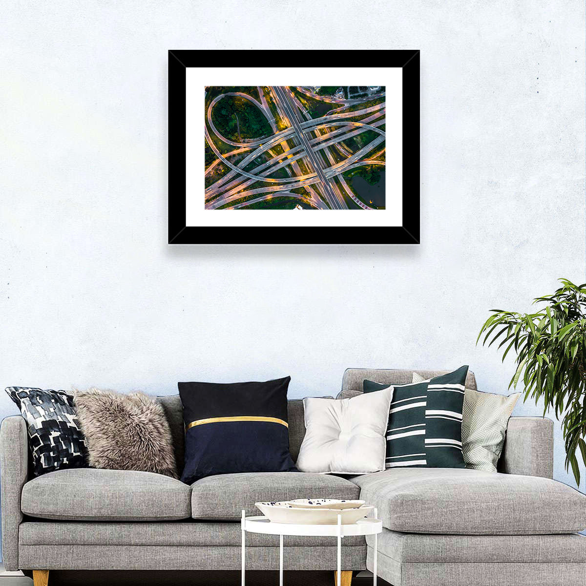 Expressway Junction at Dusk Wall Art