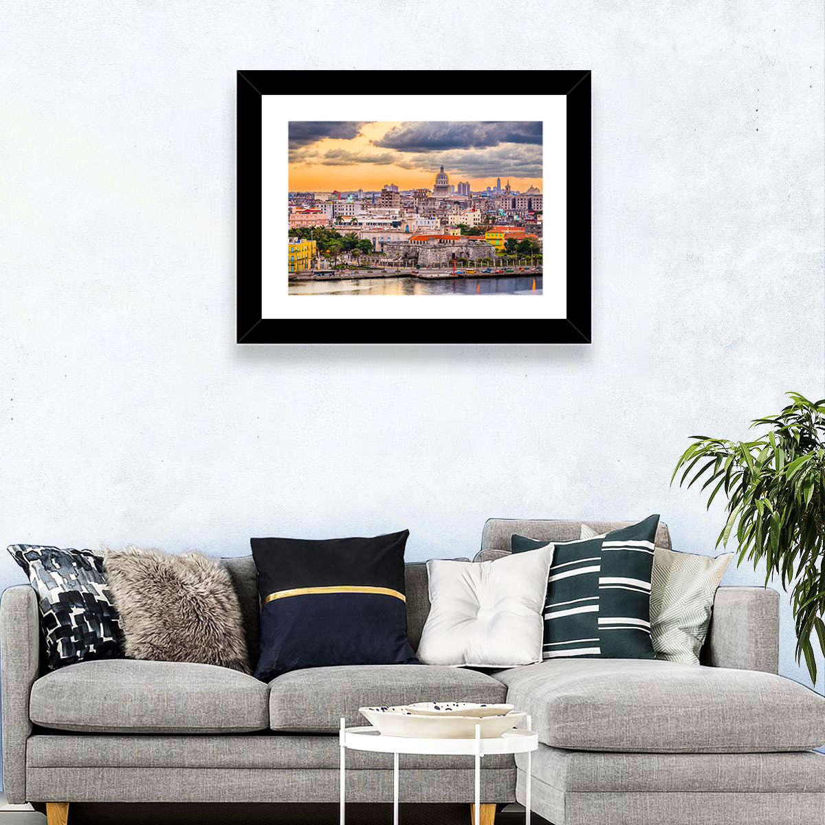 Havana Waterfront at Sunset Wall Art