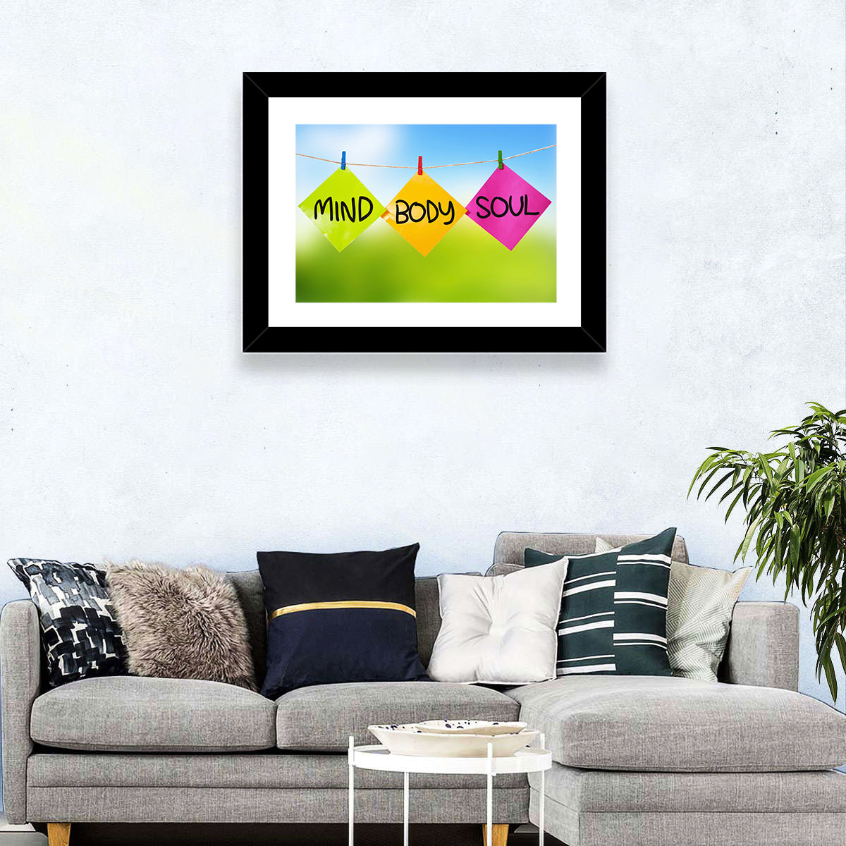 Mind Body Soul Paper Trio Wall Art