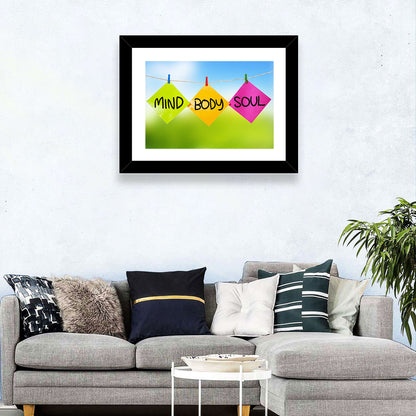 Mind Body Soul Paper Trio Wall Art