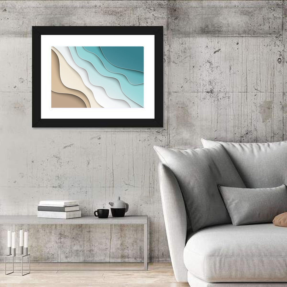 Aerial Beach Layers Wall Art