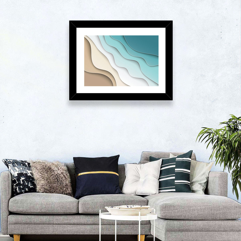Aerial Beach Layers Wall Art