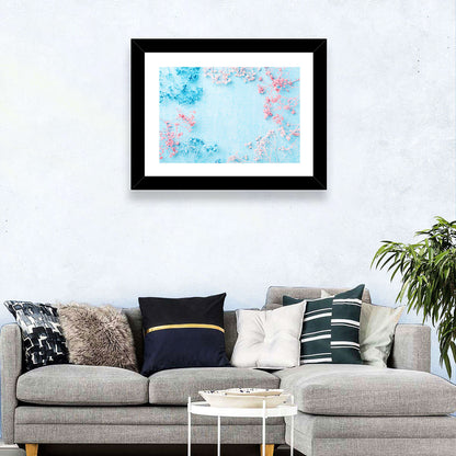 Dyed Babys Breath Arrangement Wall Art