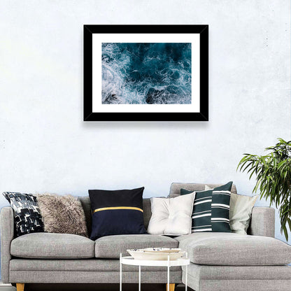 Aerial Swirling Ocean Waves Wall Art