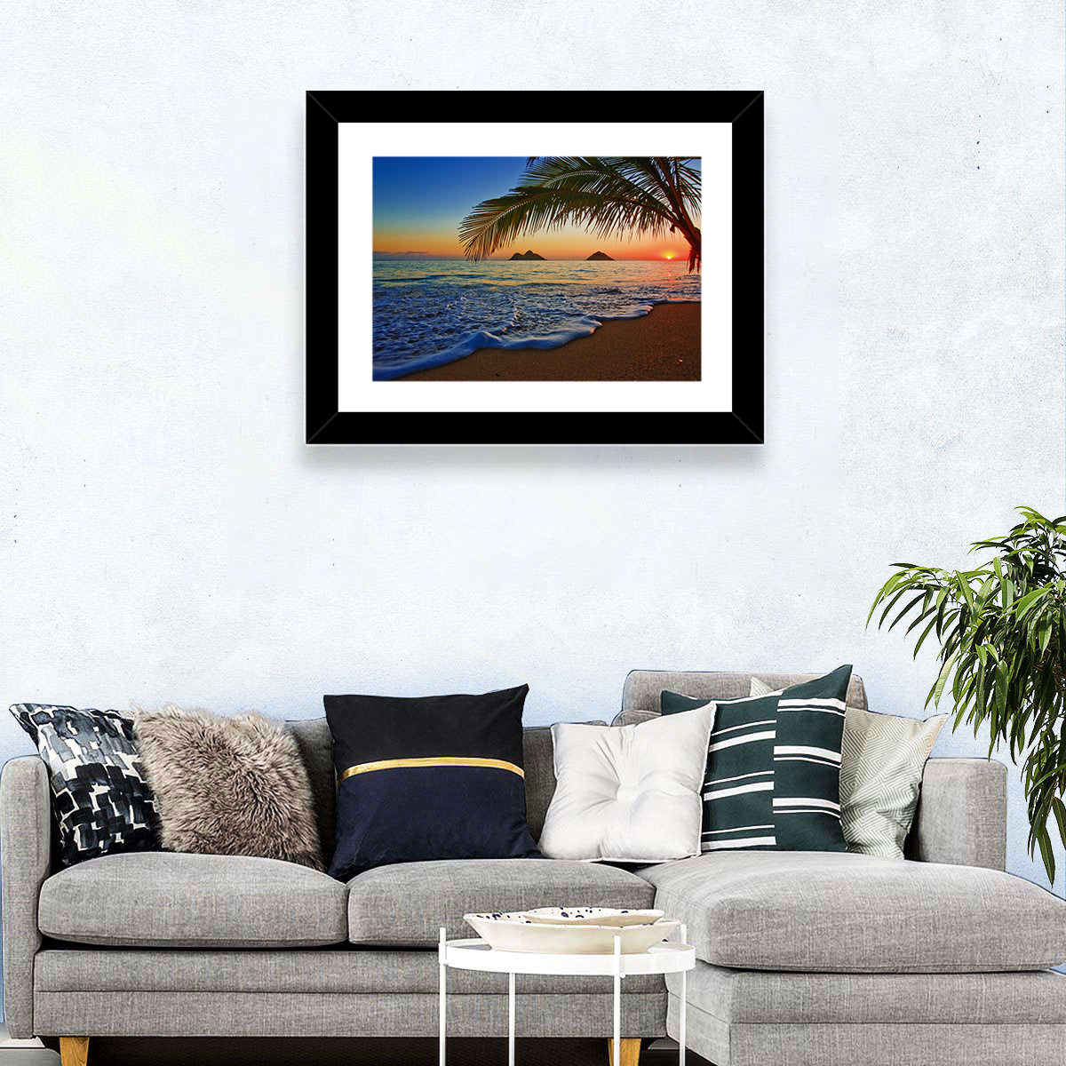 Lanikai Beach Sunset Wall Art