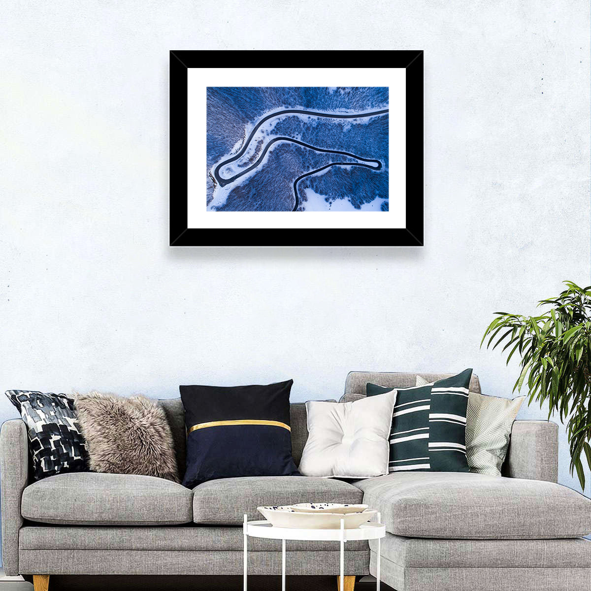 Montenegro Snowy Mountain Road Wall Art