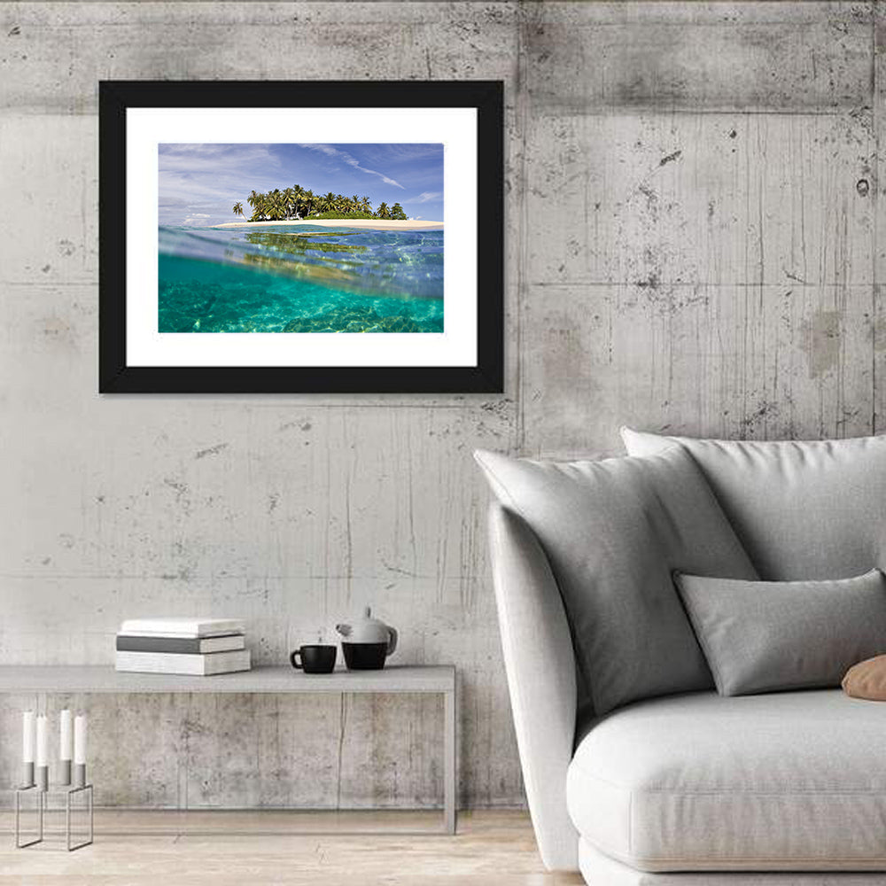 Island Paradise Wall Art in a room, landscape