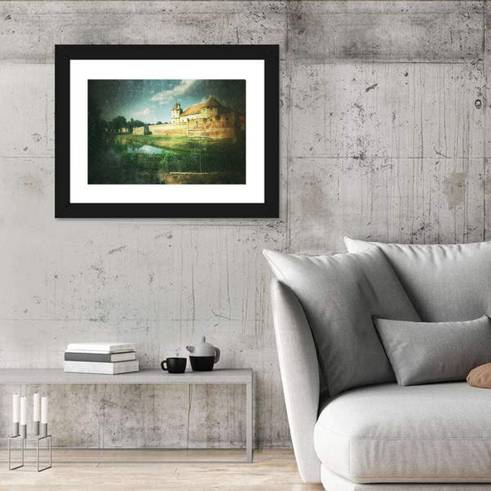 Făgăraș Fortress Moat Reflection Wall Art
