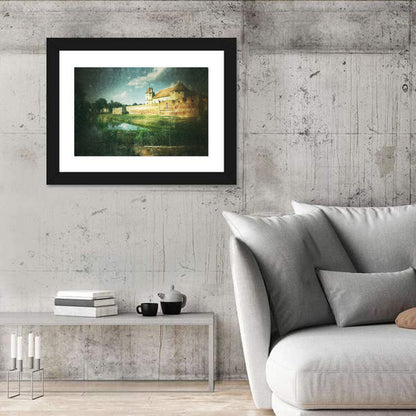 Făgăraș Fortress Moat Reflection Wall Art