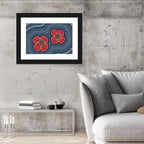 Aboriginal Poppy Duo Wall Art