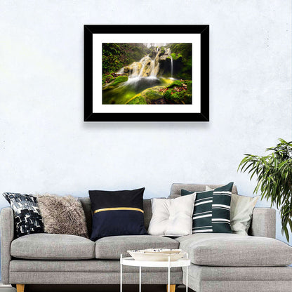 Cheile Nerei Mossy Waterfall Wall Art