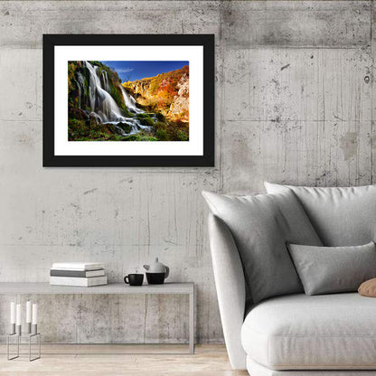 Plitvice Lakes Waterfall Wall Art