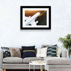 Commercial Jet Takeoff at Sunset Wall Art