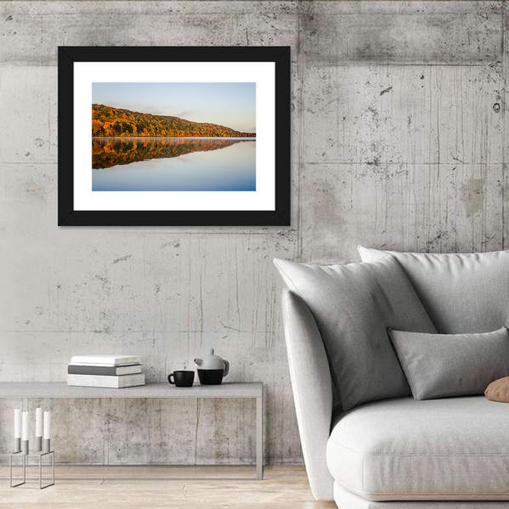 Monocle Lake Michigan Wall Art in a room, landscape