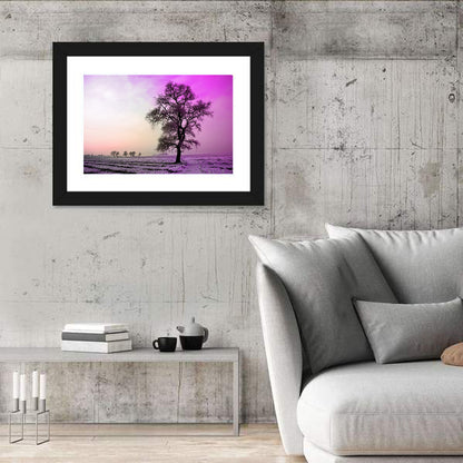 Violet Winter Dawn Tree Wall Art