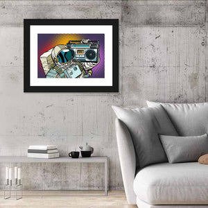 Astronaut With Boombox Wall Art