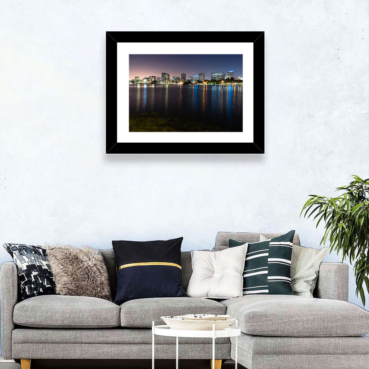 Oakland Skyline Over Lake Merritt Wall Art