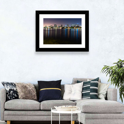 Oakland Skyline Over Lake Merritt Wall Art