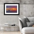 Lake Mendota Sailboats at Sunset Wall Art