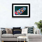 Container Ship Aerial View Wall Art