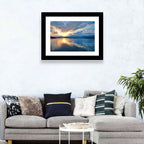 Golden Hour Lake Reflection Wall Art