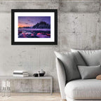 Twilight River and Snowy Pines Wall Art