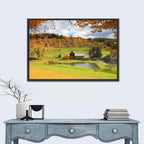 Vermont Barn by Pond Wall Art