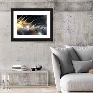 Metallic Wave Abstract Wall Art