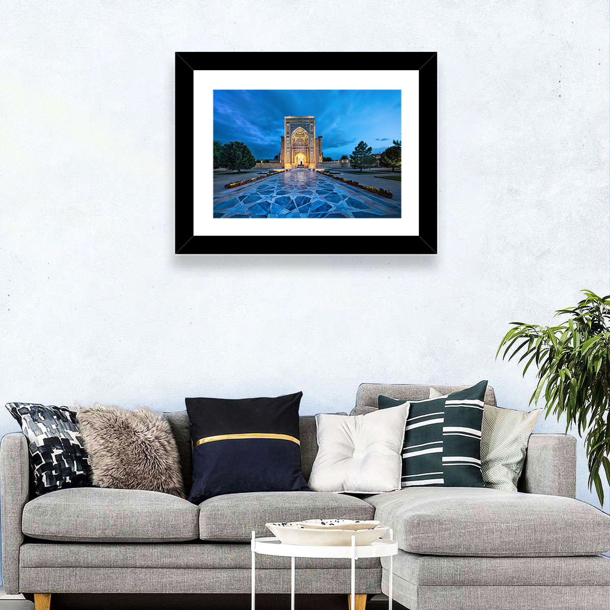 Gur-e-amir Twilight Entrance Wall Art in a room, landscape