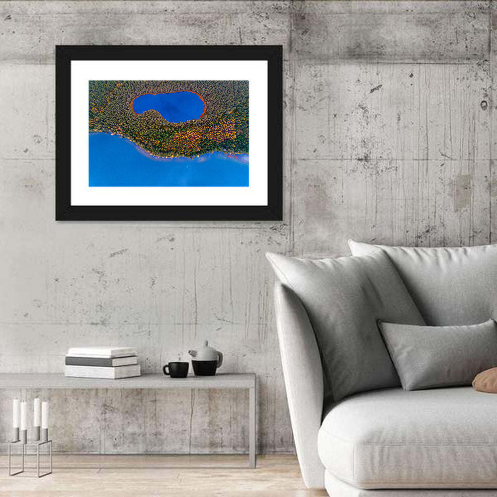 Autumn Forest Lake Wall Art