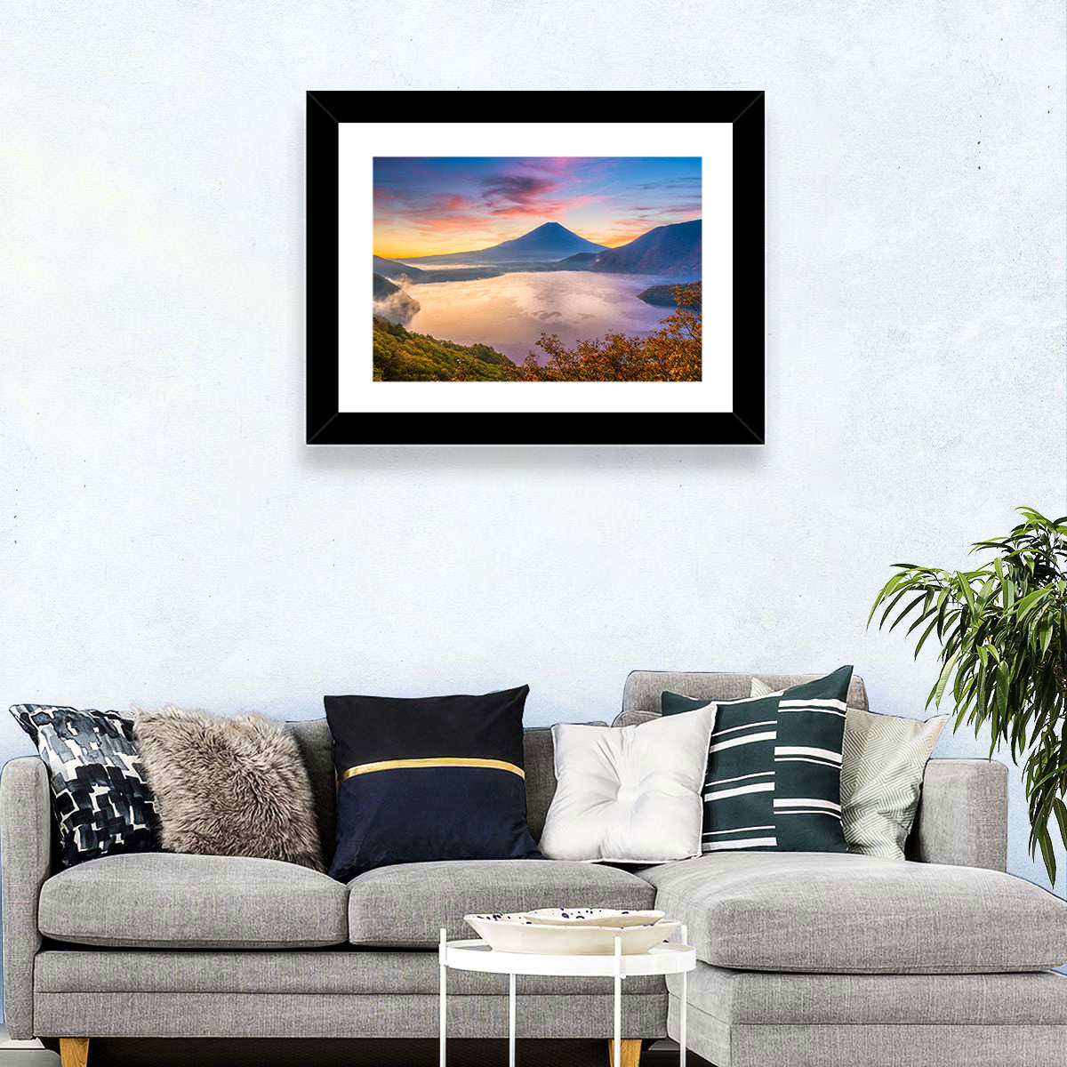 Mount Fuji at Lake Motosu, Autumn Sunrise Wall Art