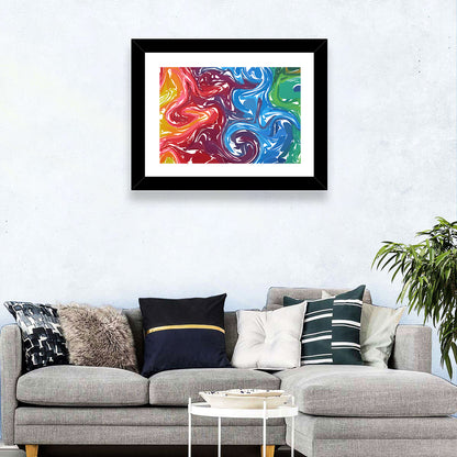 Marbled Color Flow Abstract Wall Art