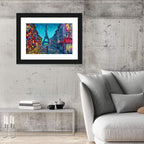 Rainy Paris Street with Eiffel Tower Wall Art