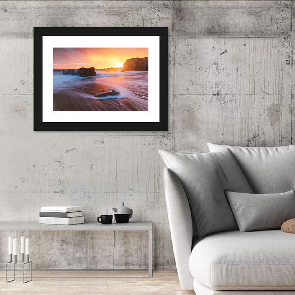 Quiberon Beach Sunset Wall Art