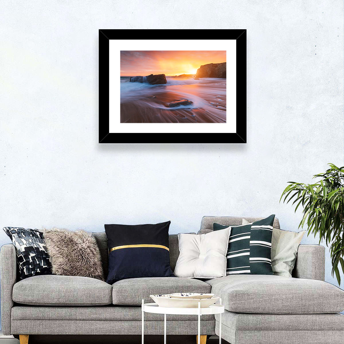 Quiberon Beach Sunset Wall Art