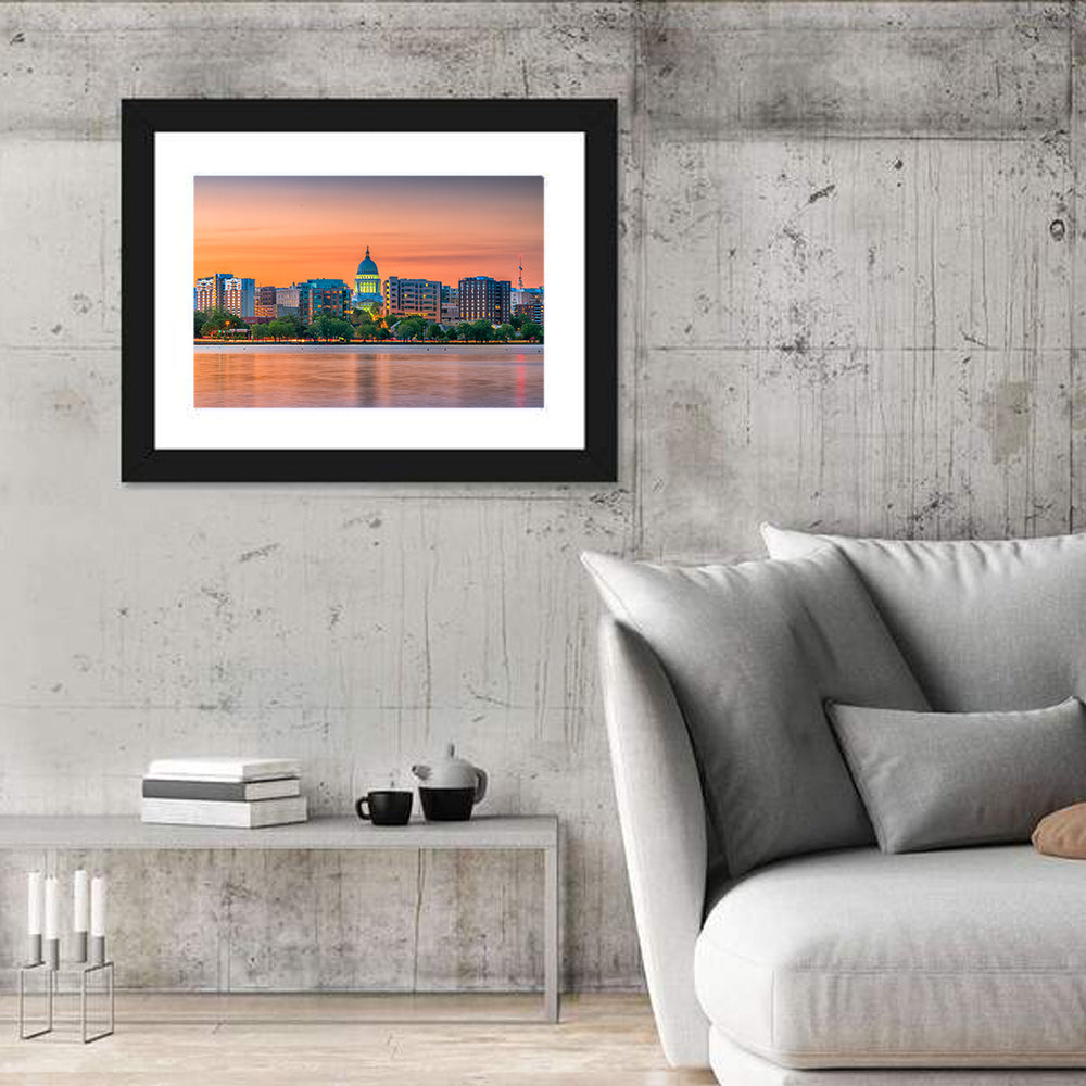 Madison State Capitol Skyline Wall Art